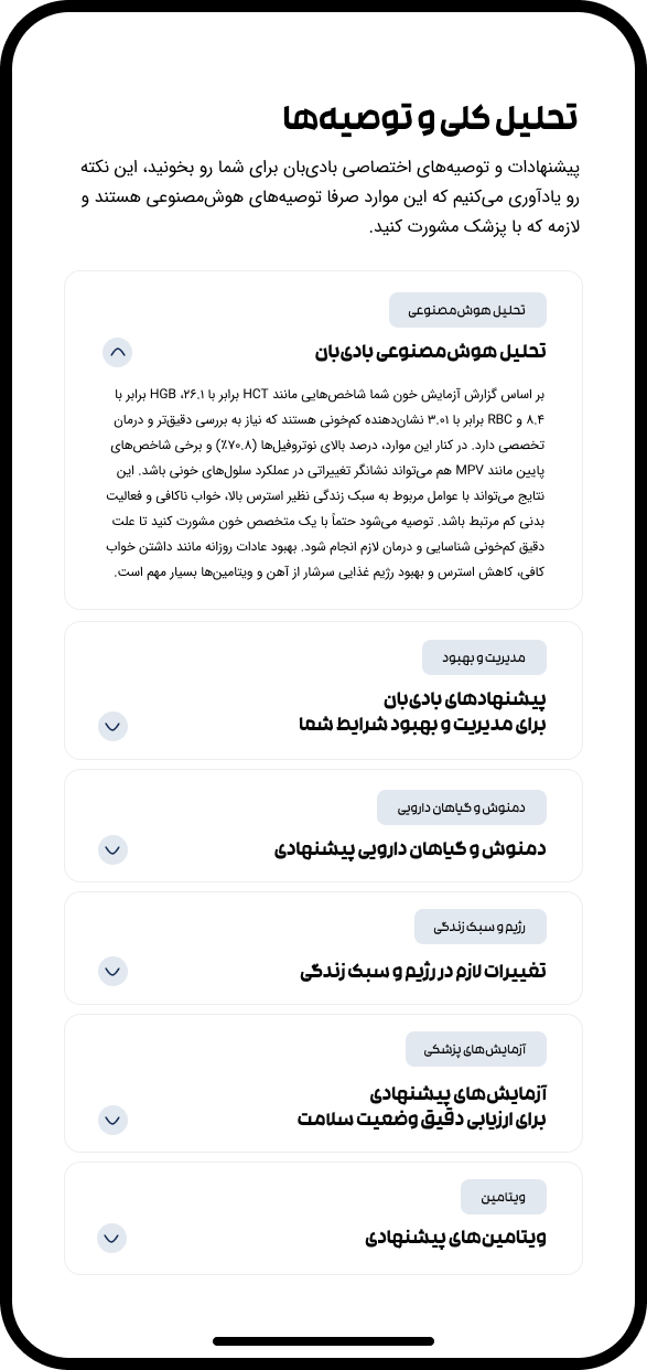 تحلیل هوش مصنوعی در نتیجه تفسیر آزمایش بادی بان
