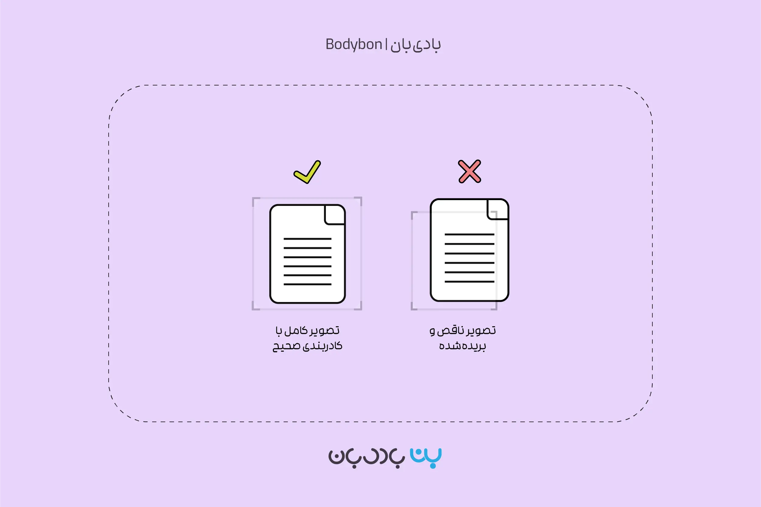 کادر مناسب عکس ازمایش جزو استاندارد و نکات بارگذاری عکس آزمایش در بادی بان است