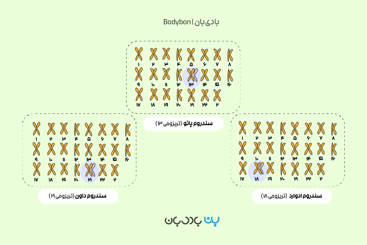 آزمایش دابل مارکر یا تست نشانگر دوگانه برای شناسایی تریزومی ۲۱، ۱۳ و ۱۸ بکار می‌رود